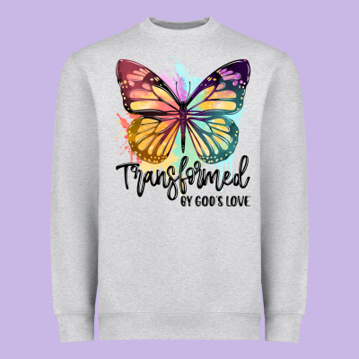 Transformed By God's Love Heavyweight Sweatshirt Designed By Jahusdesignshop
