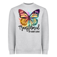 Heather Grey transformed by god's love Heavyweight Sweatshirt - JahusDesignShop