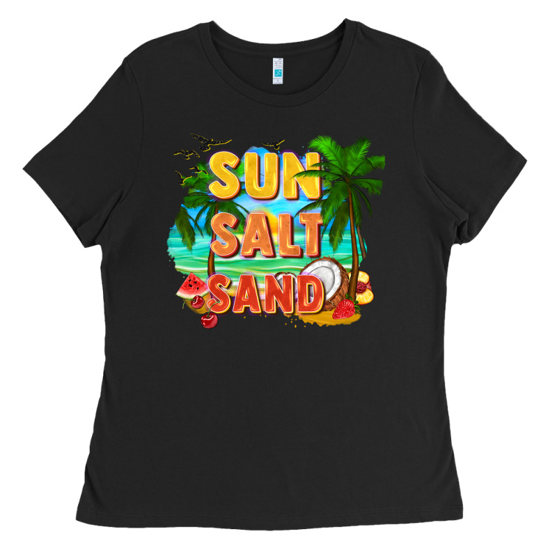 Sun Salt Sand Ladies Tee by FaDigitalArtStudio | Teevron