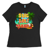 Black Sun salt sand Ladies Tee - FaDigitalArtStudio