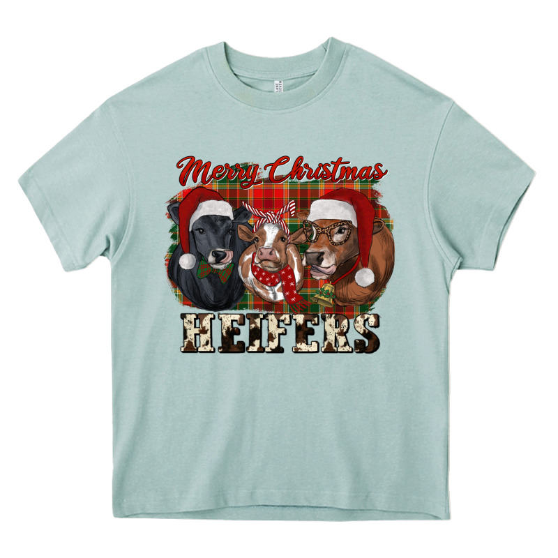 Merry Christmas Heifers Heavy Core Tee by RanaPortraitStore | Teevron