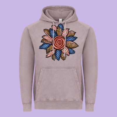 American Sunflower Vintage Hoodie Designed By Bundleandbundleshop