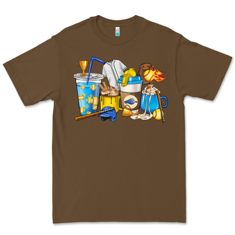 Softball Coffee Cups Premium Tee by HowdyJamesFarm | Teevron
