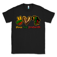 Black Peace love Juneteenth Classic Tee - HowdyJamesFarm