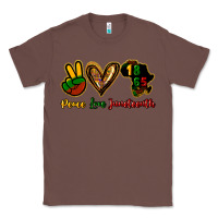 Chestnut Peace love Juneteenth Classic Tee - HowdyJamesFarm