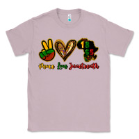 Lilac Peace love Juneteenth Classic Tee - HowdyJamesFarm