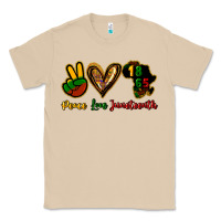 Mushroom Peace love Juneteenth Classic Tee - HowdyJamesFarm