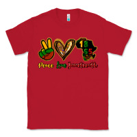 Red Peace love Juneteenth Classic Tee - HowdyJamesFarm