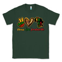 Sports Green Peace love Juneteenth Classic Tee - HowdyJamesFarm