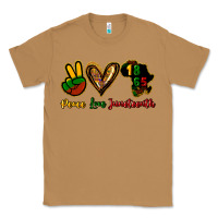 Toasted Coconut Peace love Juneteenth Classic Tee - HowdyJamesFarm