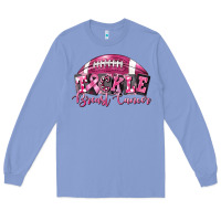 Colony Blue Tickle Breast Cancer Football Long Sleeve Tee - FaDigitalArtStudio