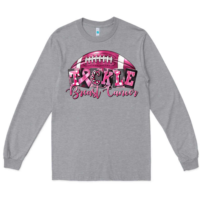 Tickle Breast Cancer Football Long Sleeve Tee by FaDigitalArtStudio | Teevron