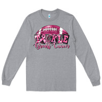 Heather Grey Tickle Breast Cancer Football Long Sleeve Tee - FaDigitalArtStudio