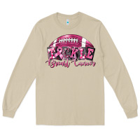Mushroom Tickle Breast Cancer Football Long Sleeve Tee - FaDigitalArtStudio