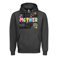 Charcoal Heather retro mother Zipper Hoodie - JahusDesignShop