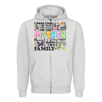 Dove Grey retro mother Zipper Hoodie - JahusDesignShop