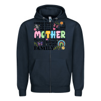 Navy retro mother Zipper Hoodie - JahusDesignShop