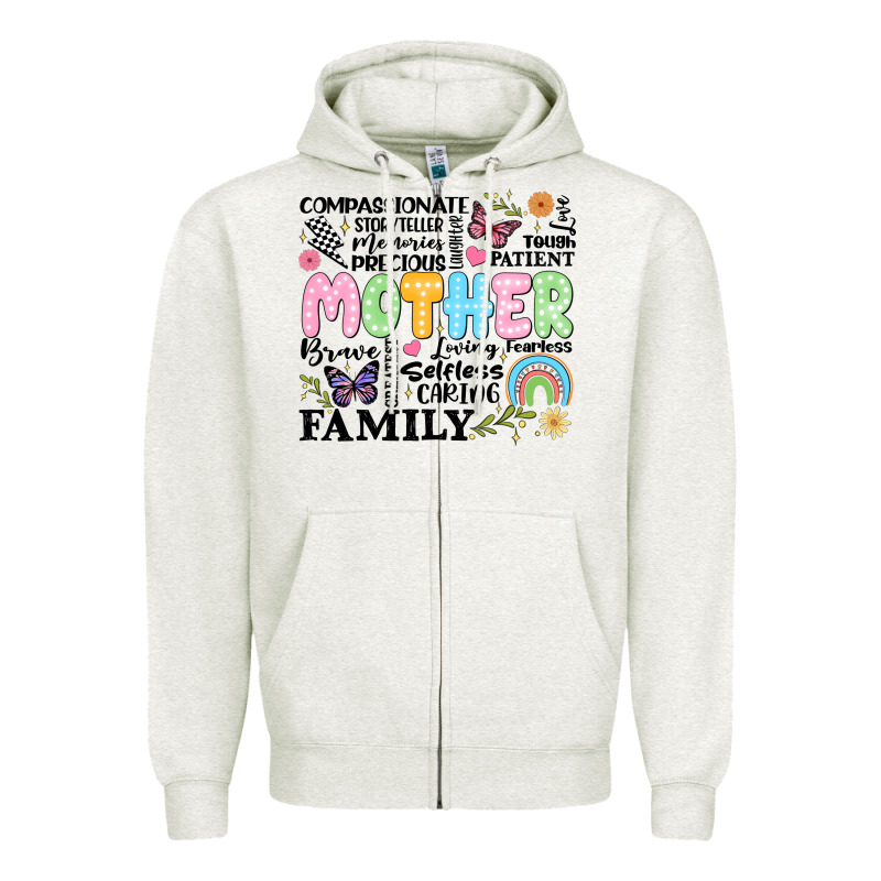 Retro Mother Zipper Hoodie by JahusDesignShop | Teevron