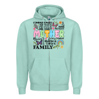 Seafoam retro mother Zipper Hoodie - JahusDesignShop