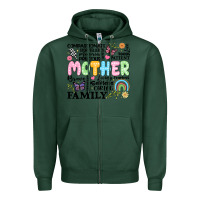 Sports Green retro mother Zipper Hoodie - JahusDesignShop