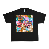 Black Easter Bunny With Truck Seamless Pattern Urban Heavy Tee - BundleAndBundleShop