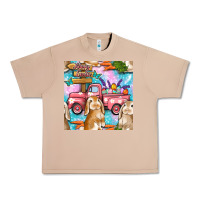 Burro Easter Bunny With Truck Seamless Pattern Urban Heavy Tee - BundleAndBundleShop