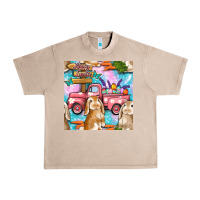 French Oak Easter Bunny With Truck Seamless Pattern Urban Heavy Tee - BundleAndBundleShop
