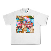 Lunar Rock Easter Bunny With Truck Seamless Pattern Urban Heavy Tee - BundleAndBundleShop