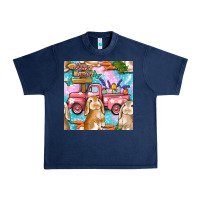 Easter Bunny With Truck Seamless Pattern Urban Heavy Tee | Teevron