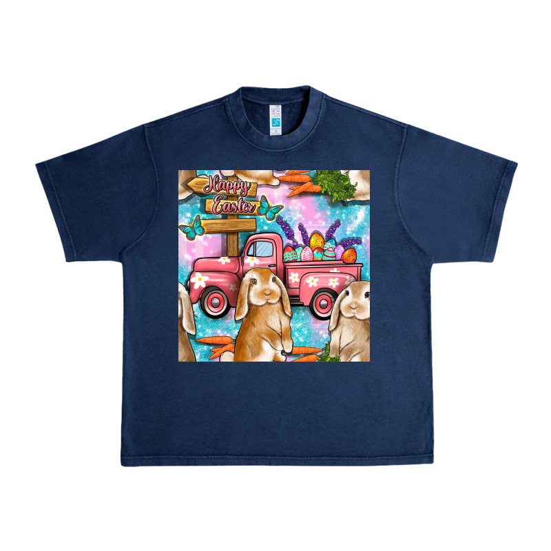 Easter Bunny With Truck Seamless Pattern Urban Heavy Tee by BundleAndBundleShop | Teevron
