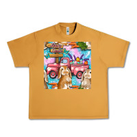 Peanut Butter Easter Bunny With Truck Seamless Pattern Urban Heavy Tee - BundleAndBundleShop