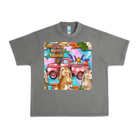 Tornado Easter Bunny With Truck Seamless Pattern Urban Heavy Tee - BundleAndBundleShop
