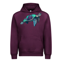Mauve Wine turtle Urban Hoodie - RanaPortraitStore