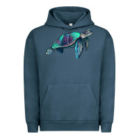 Pigment Midnight Navy turtle Urban Hoodie - RanaPortraitStore