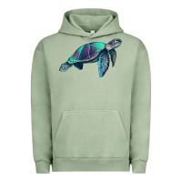 Pigment Oil Green turtle Urban Hoodie - RanaPortraitStore