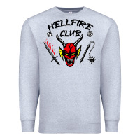 Heather Grey hellfire club strangerthings Premium Sweatshirt - baoMotion