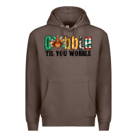 Coffee gobble til you wobble thanksgiving turkey Premium Hoodie - Jasminsmagicworld