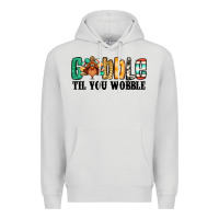 Dove Grey gobble til you wobble thanksgiving turkey Premium Hoodie - Jasminsmagicworld