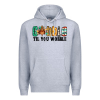 Heather Grey gobble til you wobble thanksgiving turkey Premium Hoodie - Jasminsmagicworld