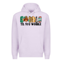 Lilac gobble til you wobble thanksgiving turkey Premium Hoodie - Jasminsmagicworld