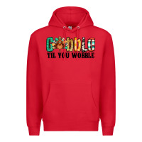 Red gobble til you wobble thanksgiving turkey Premium Hoodie - Jasminsmagicworld