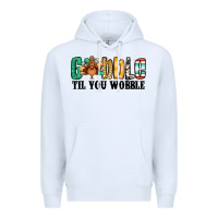 White gobble til you wobble thanksgiving turkey Premium Hoodie - Jasminsmagicworld