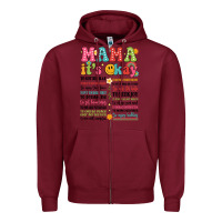 Burgundy mama its okay Zipper Hoodie - JahusDesignShop