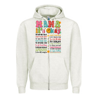 Oatmeal Heather mama its okay Zipper Hoodie - JahusDesignShop