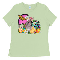 Matcha Easter rabbits and cross Ladies Tee - OliviaCreatesArt