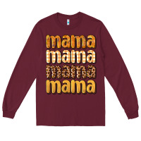 Burgundy mama fall Long Sleeve Tee - BundleAndBundleShop