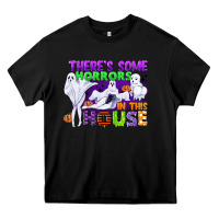 Black there is some horrors in this house Heavy Core Tee - CowGirlArtShop