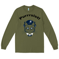Army Green Purrrsist Long Sleeve Tee - Bettercallsaul