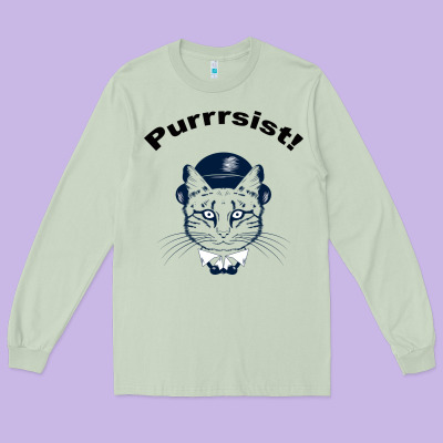Purrrsist Long Sleeve Tee Designed By Bettercallsaul