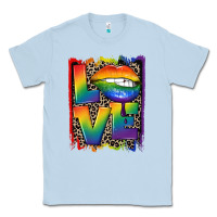 Dusty Blue Love pride Classic Tee - CowGirlArtShop